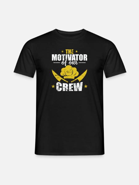 The Motivator of Our Crew - Männer T-Shirt - Schwarz