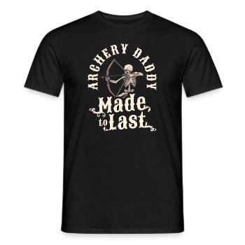 Tir à l’arc Tir à l’arc Archer Squelette - T-shirt homme - noir - Devant - AI Model Male 178 light (178cm)