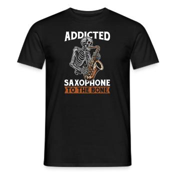 Saxophone Saxophone Squelette - T-shirt homme - noir - Devant - AI Model Male 178 light (178cm)