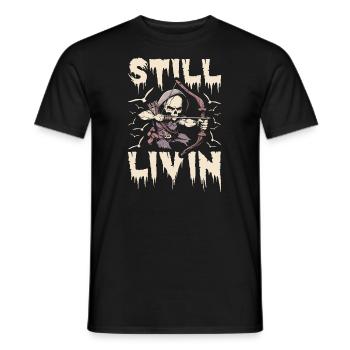 Bow Hunting Bow Hunter Skeleton - Men's T-Shirt - black - Front - AI Model Male 178 light (178cm)