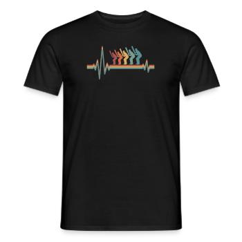 Cricket Ekg Heartbeat - Men's T-Shirt - black - Front - AI Model Male 178 light (178cm)