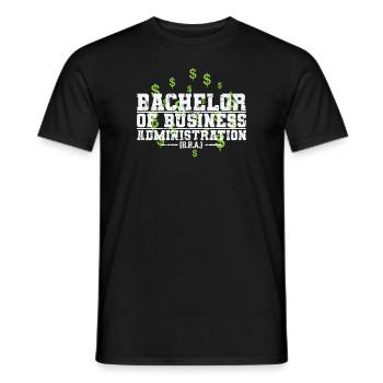 Bachelor of Business Administration Geschäftsführu - Men's T-Shirt - black - Front - AI Model Male 178 light (178cm)