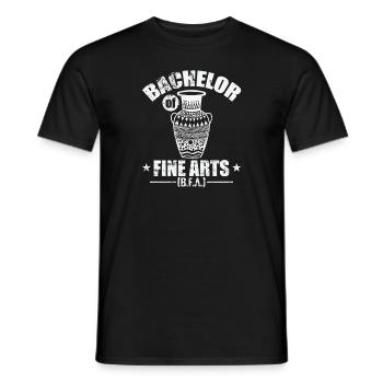 Bachelor of Fine Arts Arts and Creativity - Men's T-Shirt - black - Front - AI Model Male 178 light (178cm)