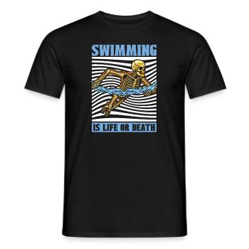 Flotteur de natation Skeleton - T-shirt homme - noir - Devant - AI Model Male 178 light (178cm)