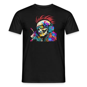 Paintball Schädel Iroquois - Männer T-Shirt - Schwarz - Vorne - AI Model Male 178 light (178cm)