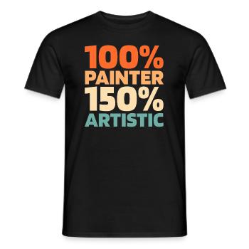 Maler Lackierer - Männer T-Shirt - Schwarz - Vorne - AI Model Male 178 light (178cm)