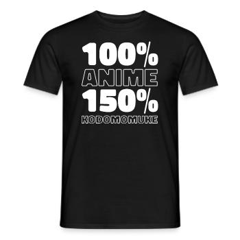 Manga d’anime - T-shirt homme - noir - Devant - AI Model Male 178 light (178cm)
