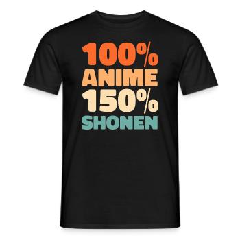 Anime Manga - Männer T-Shirt - Schwarz - Vorne - AI Model Male 178 light (178cm)