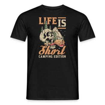 Tent Camping Camping - Men's T-Shirt - black - Front - AI Model Male 178 light (178cm)