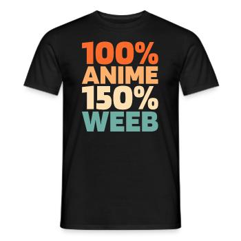 Anime Manga - Männer T-Shirt - Schwarz - Vorne - AI Model Male 178 light (178cm)