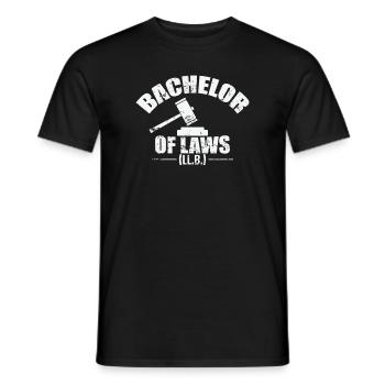 Licence en droit - T-shirt homme - noir - Devant - AI Model Male 178 light (178cm)