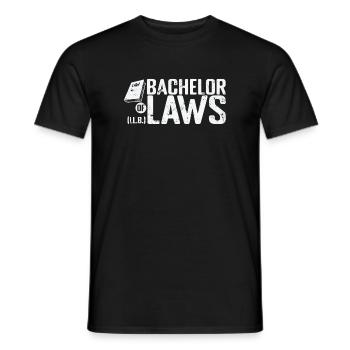 Baccalauréat en droit en études de droit - T-shirt homme - noir - Devant - AI Model Male 178 light (178cm)