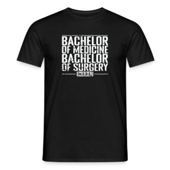 Bachelor of Medicine, Bachelor of Surgery Studies - Men's T-Shirt - black - Front - AI Model Male 178 light (178cm)