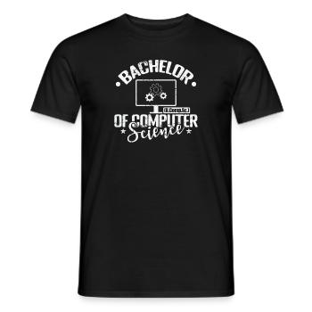 Baccalauréat en informatique (B.Comp.Sc.) - T-shirt homme - noir - Devant - AI Model Male 178 light (178cm)