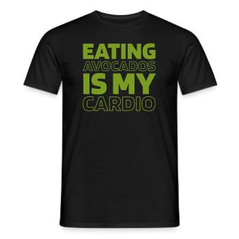 Avocado Funny Cardio Quote - Men's T-Shirt - black - Front - AI Model Male 178 light (178cm)