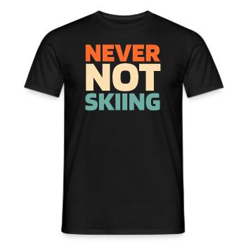 Ski Après-ski - T-shirt homme - noir - Devant - AI Model Male 178 light (178cm)