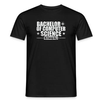 Licence en informatique - T-shirt homme - noir - Devant - AI Model Male 178 light (178cm)