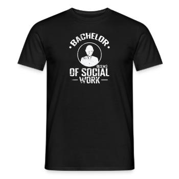 Bachelor of Social Work Sozialarbeit - Men's T-Shirt - black - Front - AI Model Male 178 light (178cm)