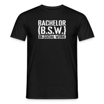 Baccalauréat en travail social Services sociaux - T-shirt homme - noir - Devant - AI Model Male 178 light (178cm)