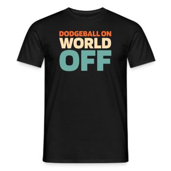 Ballon chasseur Völkerball sur World Off - T-shirt homme - noir - Devant - AI Model Male 178 light (178cm)