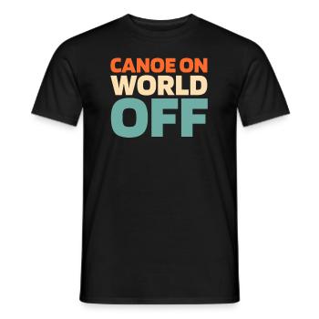 Kanu Kanute Canoe On World Off - Männer T-Shirt - Schwarz - Vorne - AI Model Male 178 light (178cm)