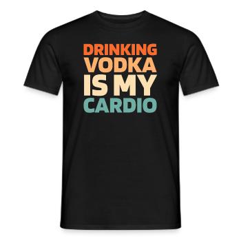 Vodka Wodka Citation cardio amusante - T-shirt homme - noir - Devant - AI Model Male 178 light (178cm)