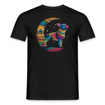 French Bulldog Stammes Moon - Männer T-Shirt - Schwarz - Vorne - AI Model Male 178 light (178cm)