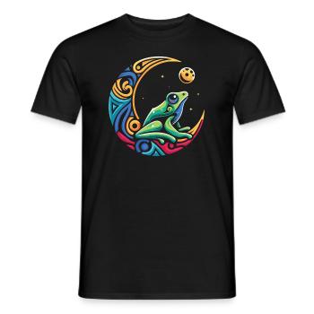 Frog Toad Tribal Moon - Men's T-Shirt - black - Front - AI Model Male 178 light (178cm)
