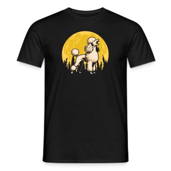 Caniche Lune Hurlant - T-shirt homme - noir - Devant - AI Model Male 178 light (178cm)