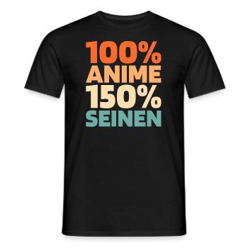 Anime Manga - Männer T-Shirt - Schwarz - Vorne - AI Model Male 178 light (178cm)