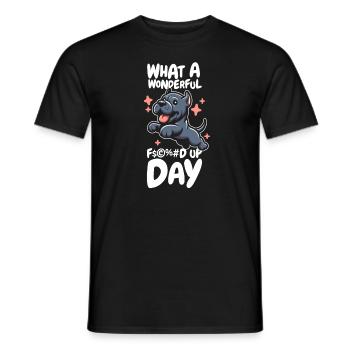 Cane Corso Drôle Jour de merde - T-shirt homme - noir - Devant - AI Model Male 178 light (178cm)