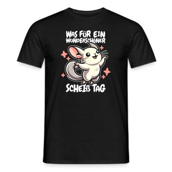 Chinchilla Funny Please Keep Your Mouth Shut - Men's T-Shirt - black - Front - AI Model Male 178 light (178cm)