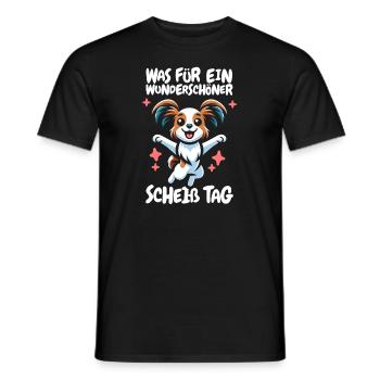 Papillon Lustig Halten Sie Bitte Die Fresse - Männer T-Shirt - Schwarz - Vorne - AI Model Male 178 light (178cm)