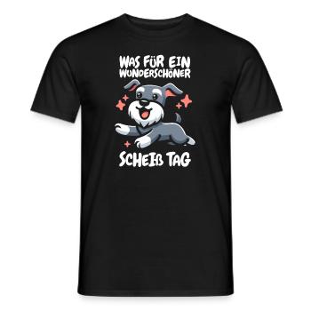 Schnauzer Hund Lustig - Männer T-Shirt - Schwarz - Vorne - AI Model Male 178 light (178cm)