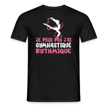 Ich kann nicht Ich habe Vintage Rhythmic Gym Frau - Männer T-Shirt - Schwarz - Vorne - AI Model Male 178 light (178cm)