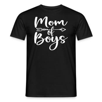 Maman de Garçons - Cadeau Fête des Mères - T-shirt homme - noir - Devant - AI Model Male 178 light (178cm)