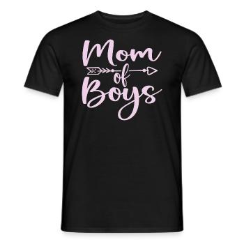 Maman de Garçons - Cadeau Fête des Mères - T-shirt homme - noir - Devant - AI Model Male 178 light (178cm)