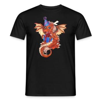Geburtstag Kind Drache Geschenk Fantasy Märchen - Männer T-Shirt - Schwarz - Vorne - AI Model Male 178 light (178cm)