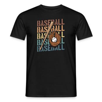 Base-ball - T-shirt homme - noir - Devant - AI Model Male 178 light (178cm)
