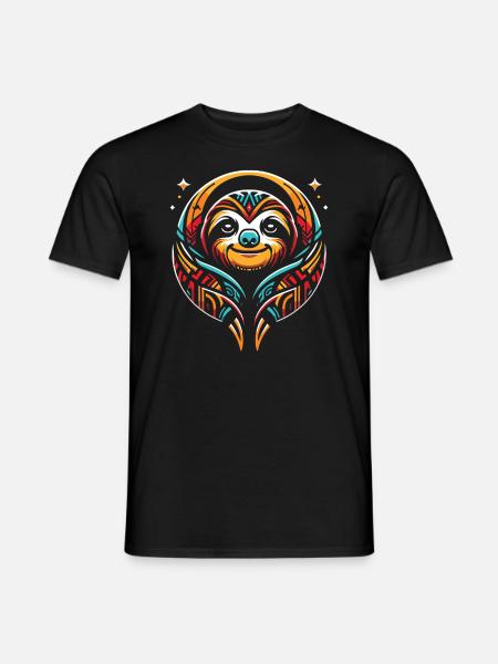 Sloth Moon Phases - Men's T-Shirt - black
