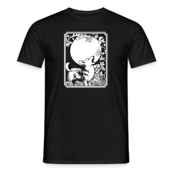 Corgi Japan Cherry Blossom Moon - Männer T-Shirt - Schwarz - Vorne - AI Model Male 178 light (178cm)