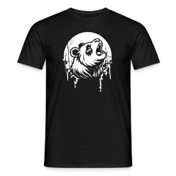 Großer Panda Pandabär Moon Howling - Männer T-Shirt - Schwarz - Vorne - AI Model Male 178 light (178cm)