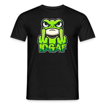 Frosch Kröte Es Ist Mir Scheißegal Idgaf - Männer T-Shirt - Schwarz - Vorne - AI Model Male 178 light (178cm)