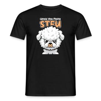 Bichon Frize tais-toi S’il te plaît tais-toi - T-shirt homme - noir - Devant - AI Model Male 178 light (178cm)