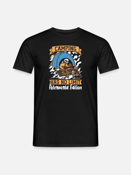 Tent Camping Camping Skeleton - Men's T-Shirt - black