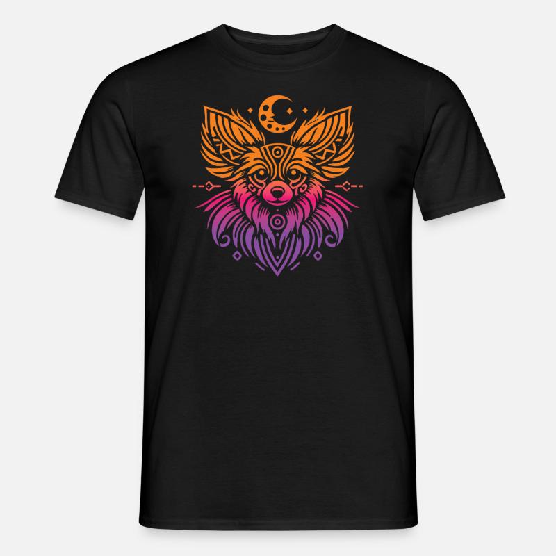 Papillon Stammes Moon Phases - Männer T-Shirt - Schwarz