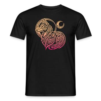 Irischer Wolfshund Stammes Moon Phases - Männer T-Shirt - Schwarz - Vorne - AI Model Male 178 light (178cm)