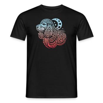 Cocker Spaniel Stammes Moon Phases - Männer T-Shirt - Schwarz - Vorne - AI Model Male 178 light (178cm)