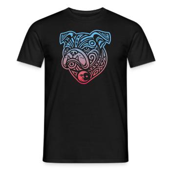 Bulldogge Stammes Moon Phases - Männer T-Shirt - Schwarz - Vorne - AI Model Male 178 light (178cm)