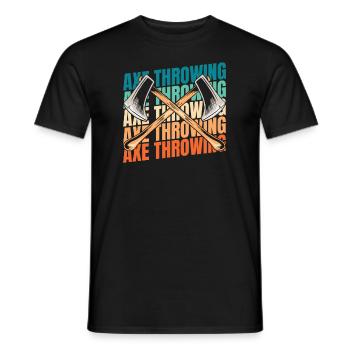 Axe Throwing Axe Thrower - Men's T-Shirt - black - Front - AI Model Male 178 light (178cm)